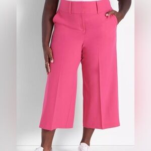 NWT Lane Bryant wide leg business casual capri size 18 hot pink